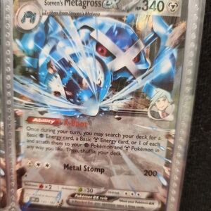 Pokemon Metagross EX Card - Blue and Silver